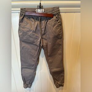 FAIRPLAY ALL IS FAIR Boys Size 30 Brown Tan Denim Joggers Pants Drawstri…